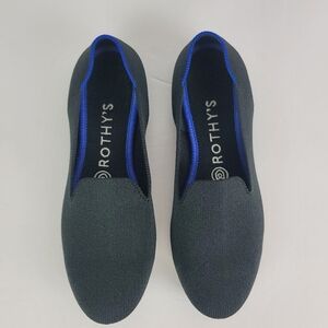 Rothy's Dark Gray Flats with Blue Trim
